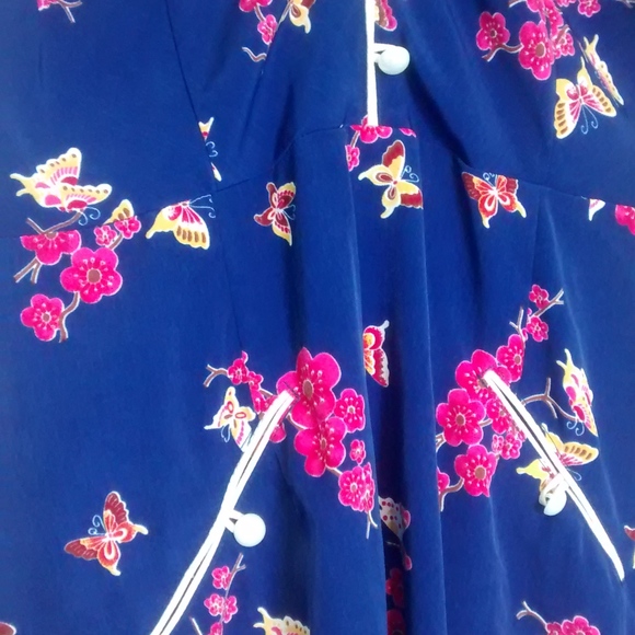 Trollied Dolly Blue Butterfly Tea dress - Picture 4 of 7